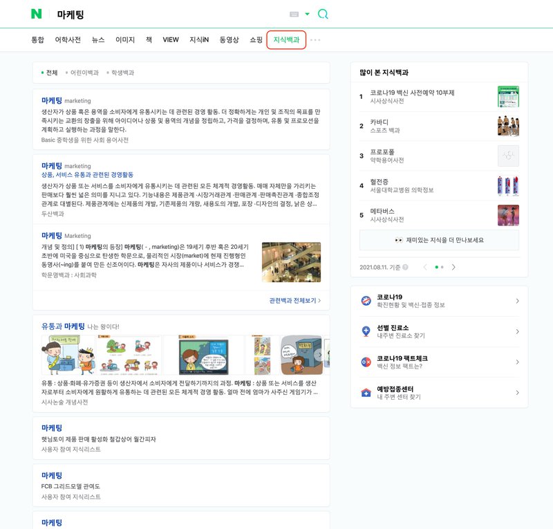 Naver SEO - Naver Encyclopedia SERP