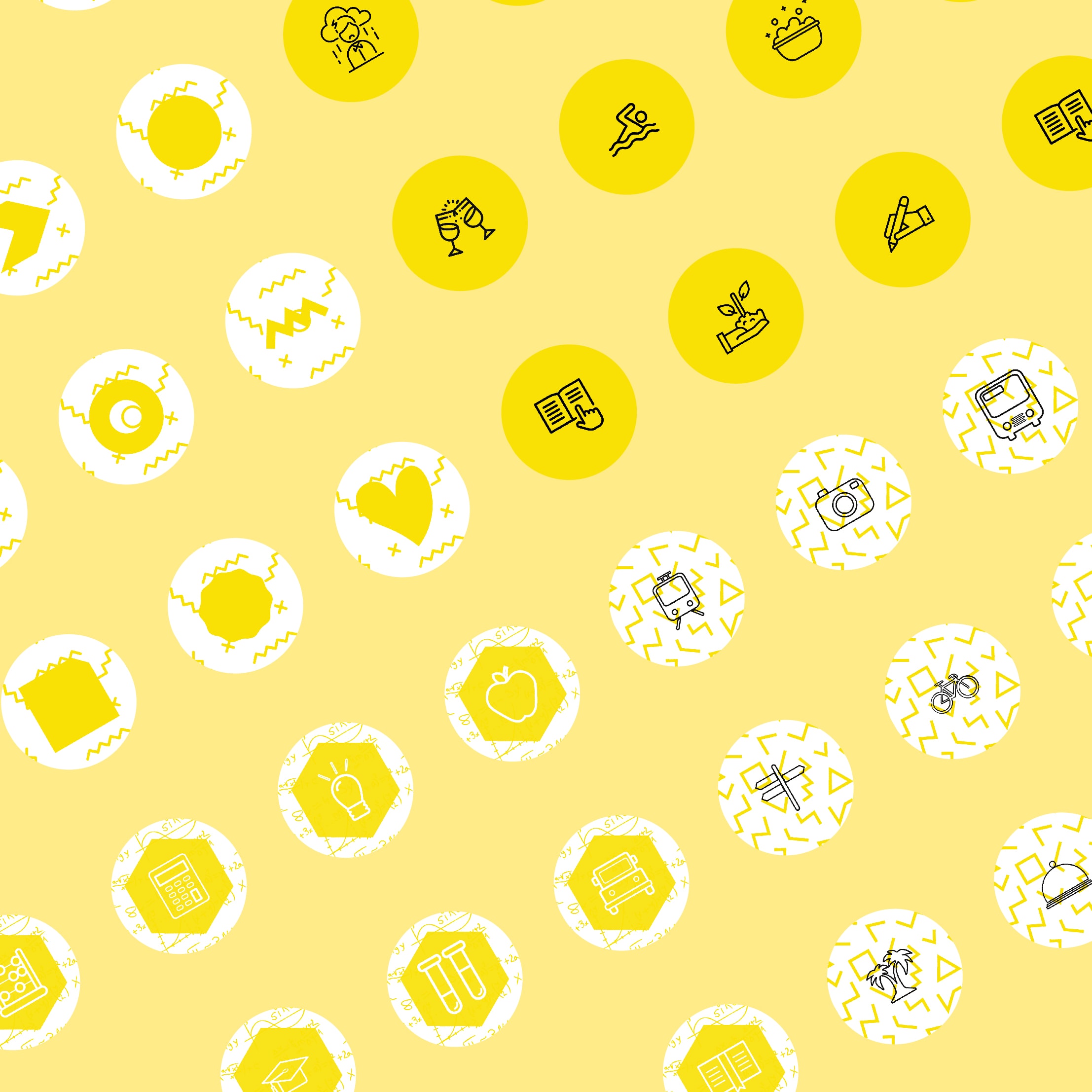 Instagram Highlight Covers Yellow: 100 Free Templates